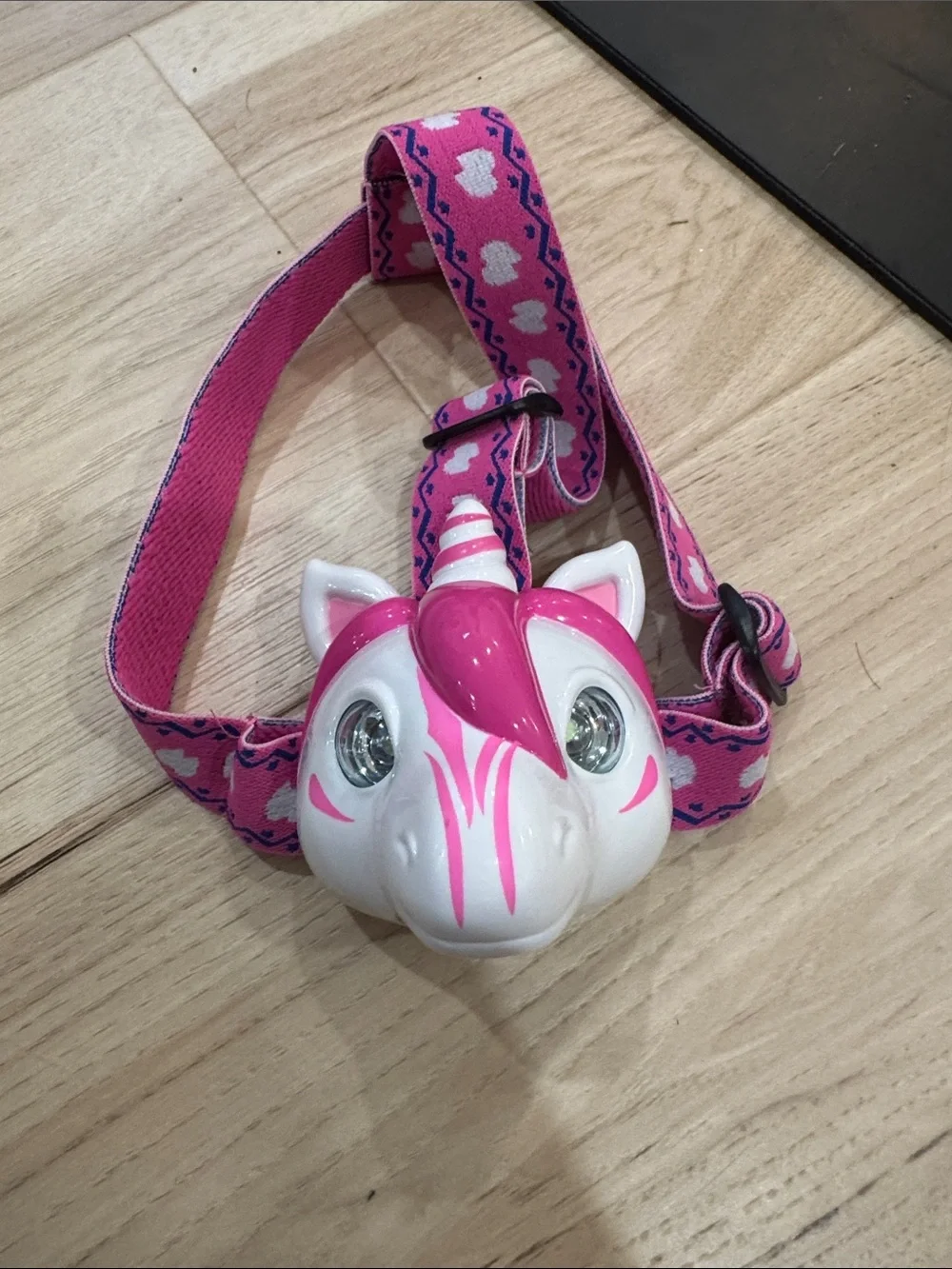 Kids Unicorn LED Headlamp - Pink Adjustable Strap